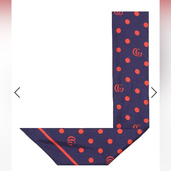 Gucci Polka Dot Twilly Neck Bow - Picture 10 of 13